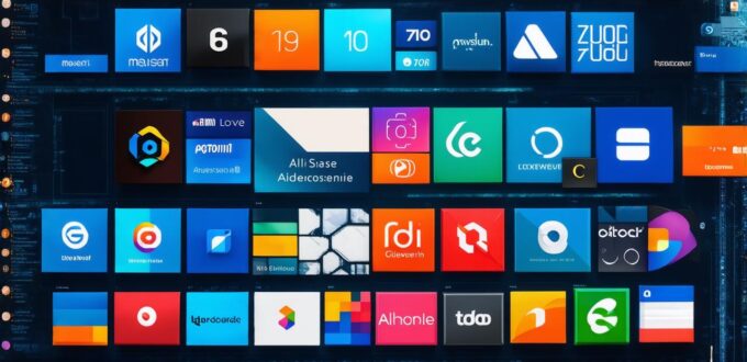 What are 20 different kinds of application software